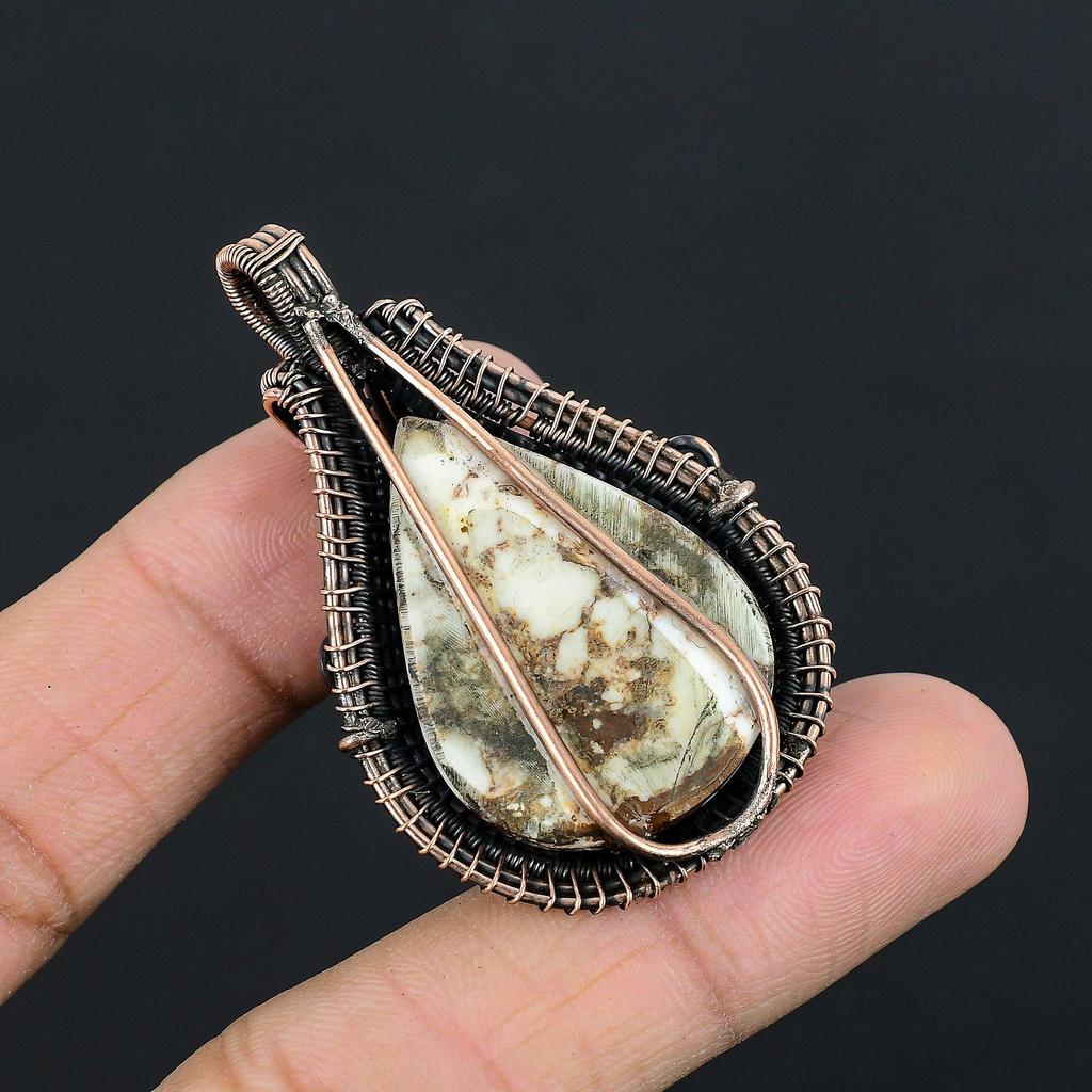 Wild Horse Pendant Gemstone Jewelry, 999 Copper Wire Wrapped Handmade Pendant, Latest Design Jewelry
