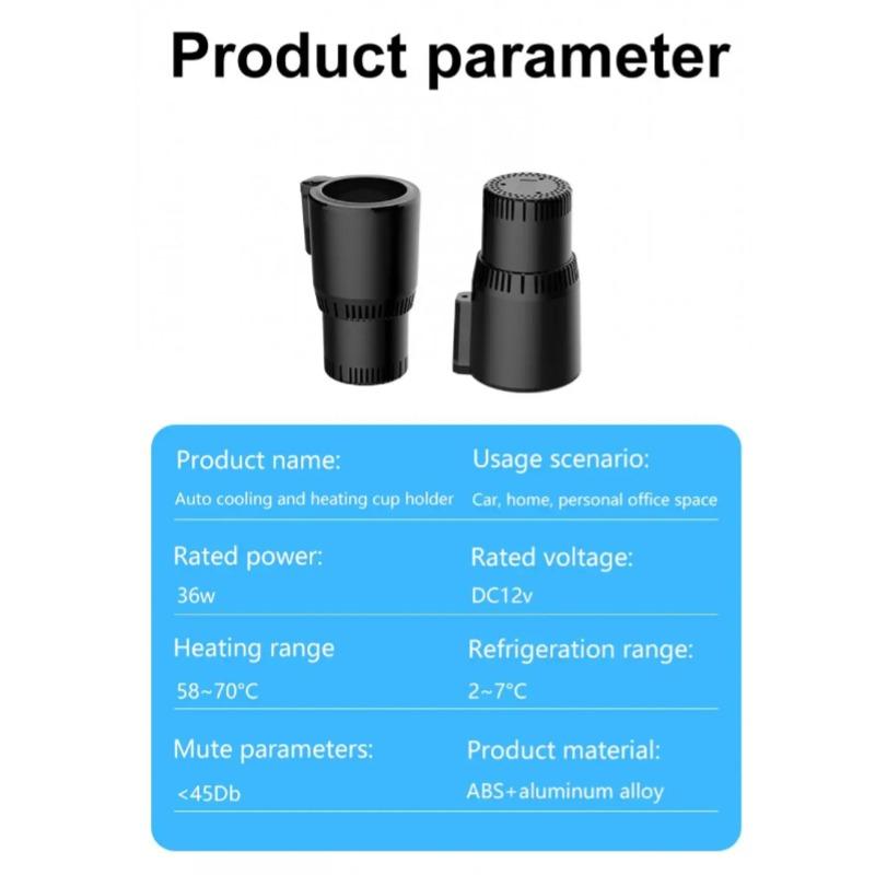 Stainless Steel Portable Car Cooling Cup For Cola Drinks Usb Heating Car Coffee Mug Thermos Cup Electric Beverage Cooler Temperature Display 24V