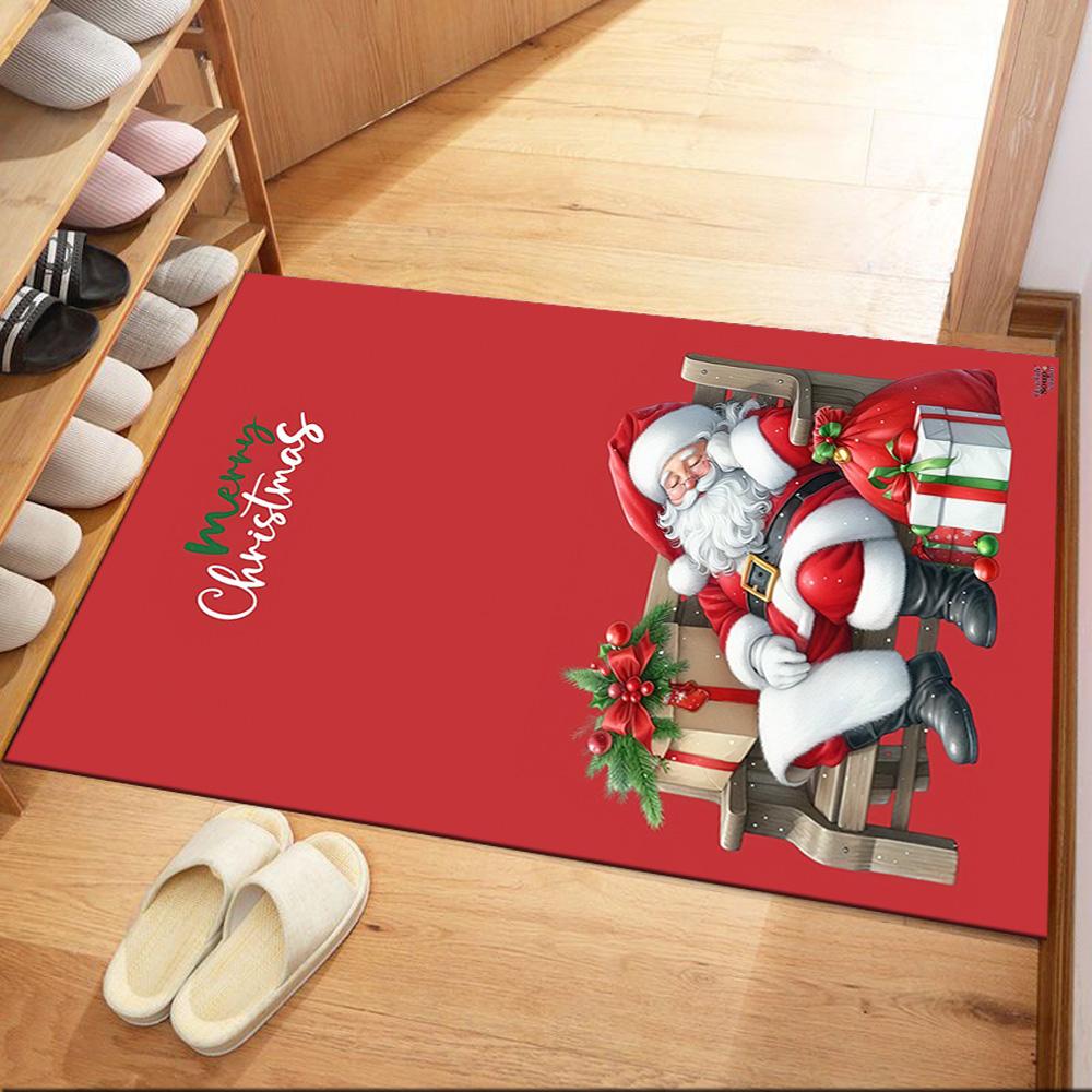Christmas 266 Carpet Perfect for Entryway Study Room Dormitory Bedrooms Anti-slip Rug Office Home Decor Gift for Festivals