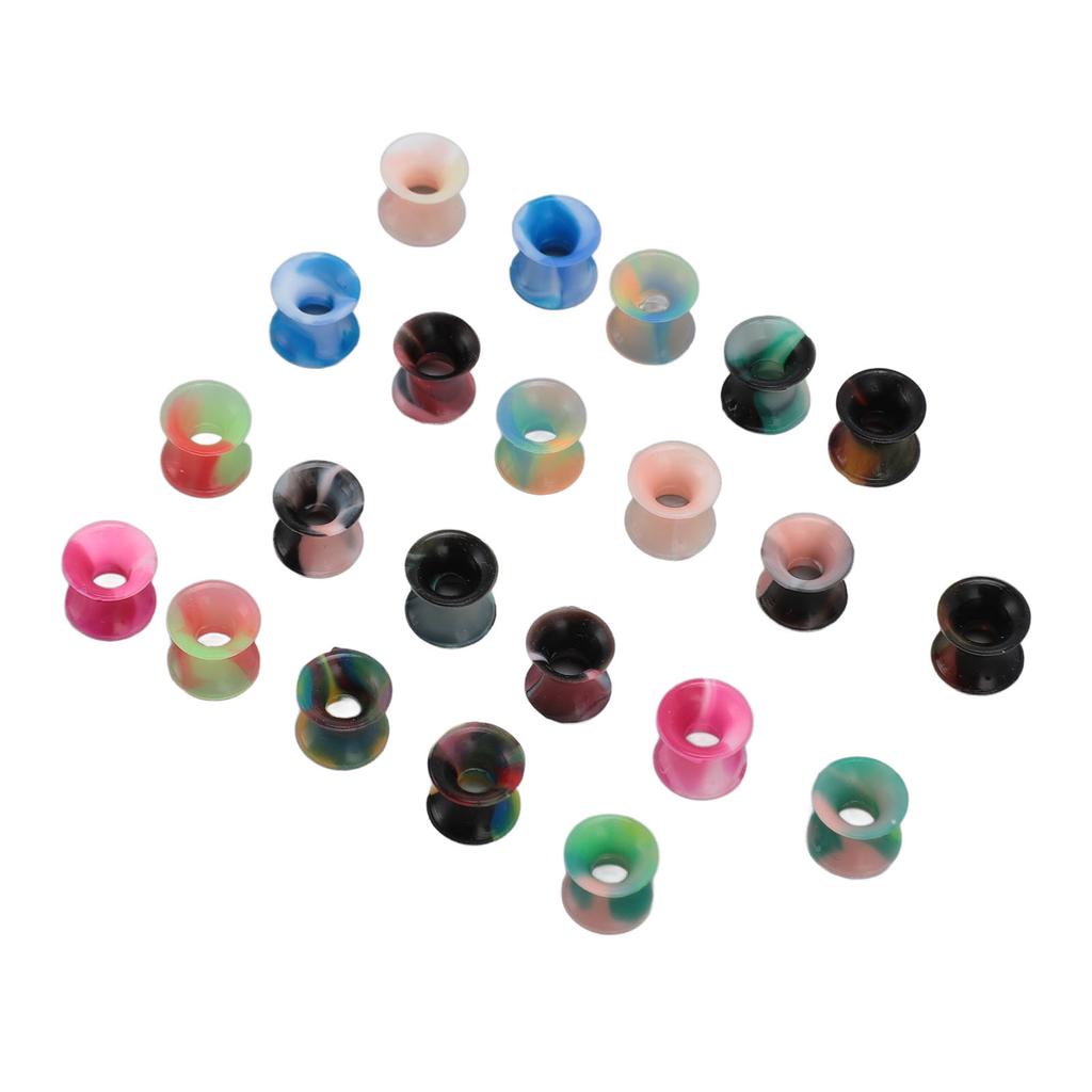 11 Pairs 6mm Ear Stretching Kit Various Color Soft Silicone Ear Expander Piercing Jewelry
