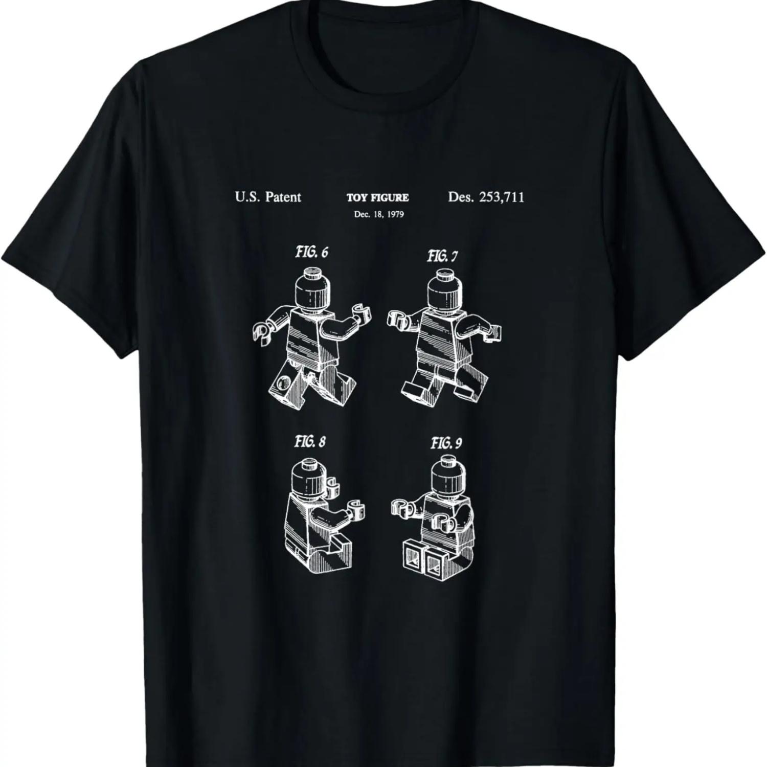 

Toy Figurine Patent Master Builder Building Brick T-Shirt S чёрный