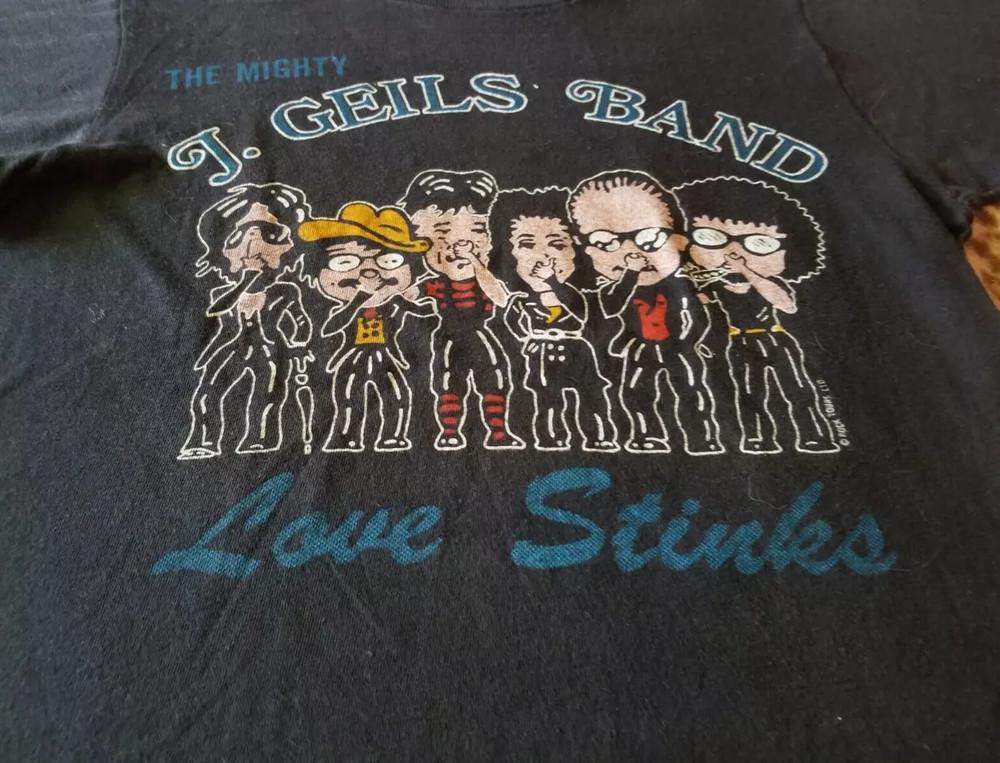 The J. Geils Band LOVE STINKS Cotton Black All Size Unisex Shirt SA210 Unisex T-Shirt XXL