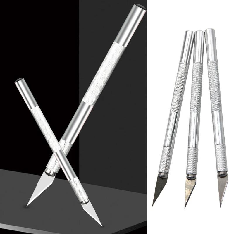DIY Aluminum Alloy Hand Carving Knife Precision Art Tool for Model Making Paper Cutting, Handcrafts Ideal Craft Accessory