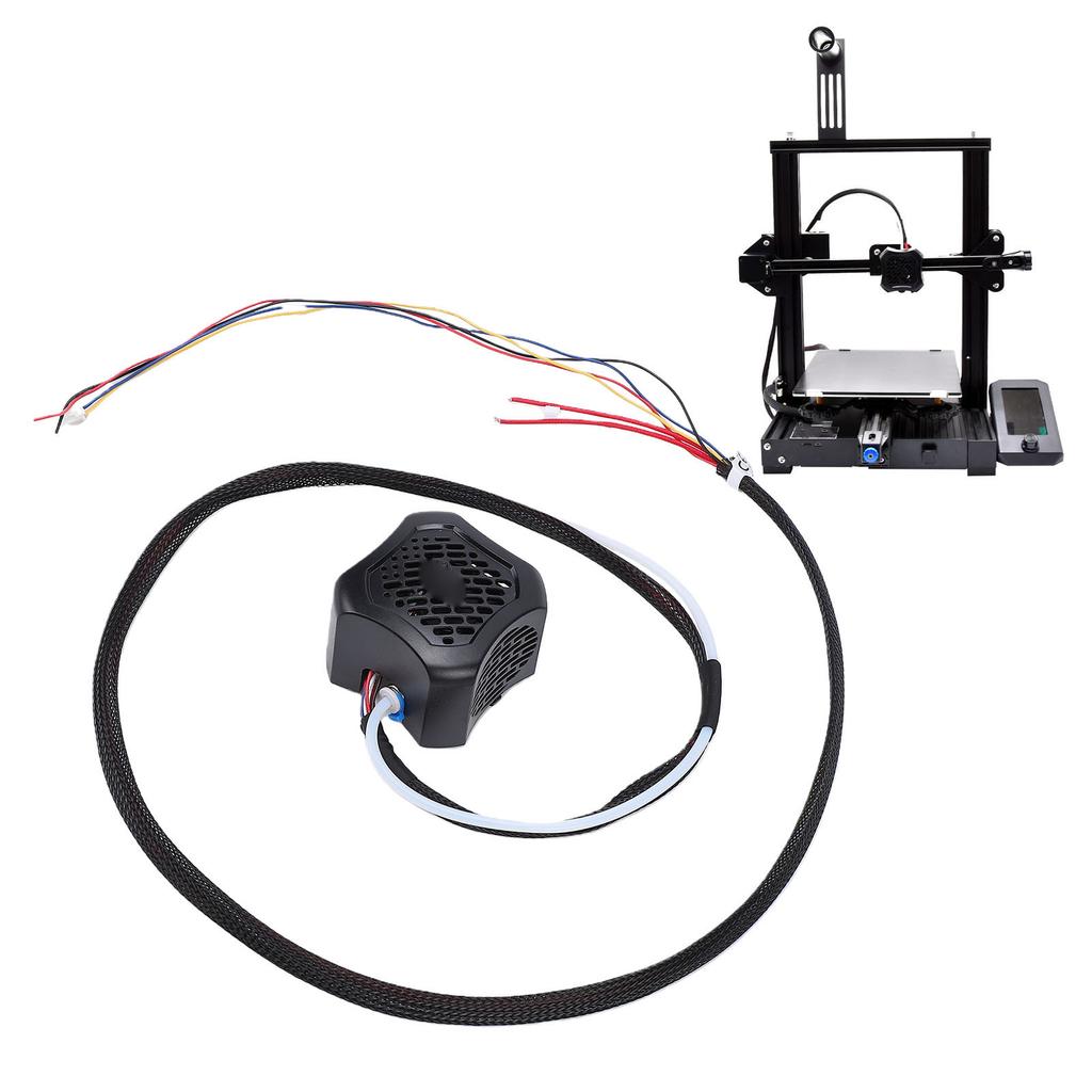 Hotend Replacement Extruder Kit Fit for Ender 3 V2 3D Printer Full Assembled Accessories with Silicone Cover Fans
