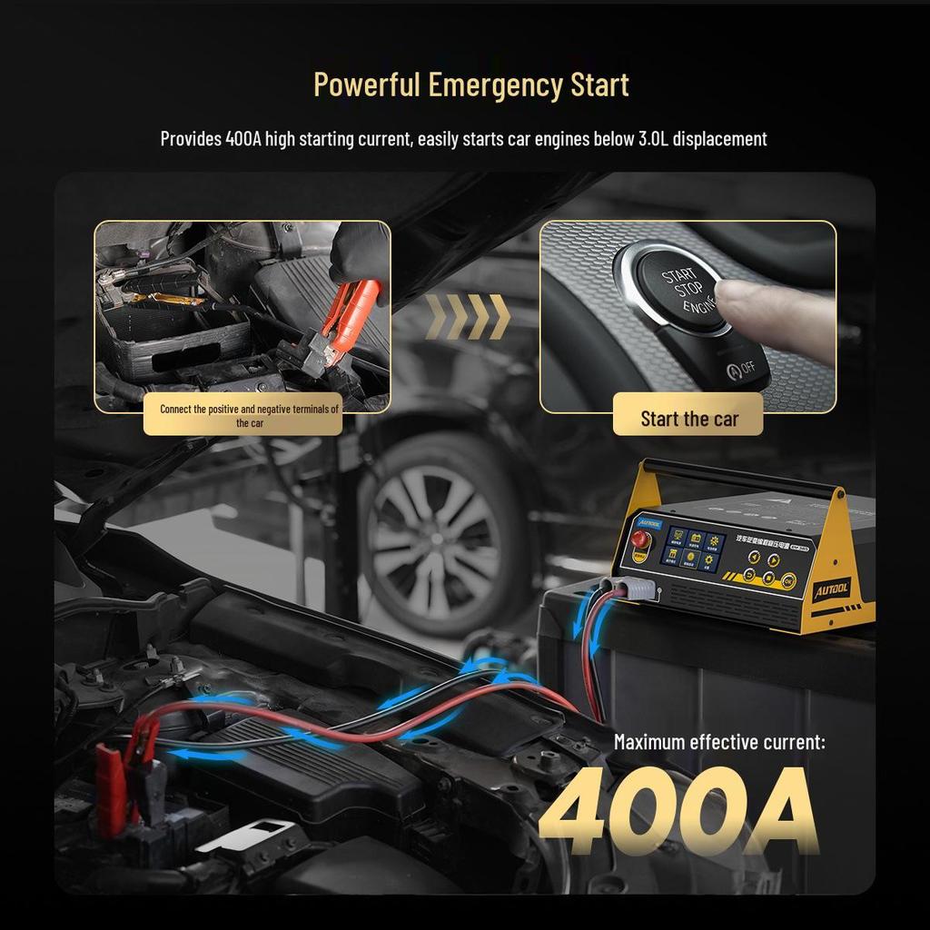 AUTOOL EM385 Car Voltage Stabilizer & Smart Battery Charger