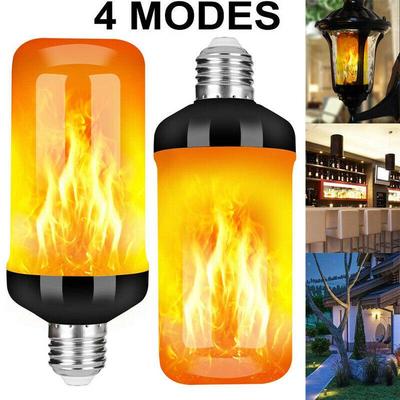 LED Flame Light Bulb 4 Modes E27 Party Simulation Fire Lights KTV Festival Garden Decor Lighting