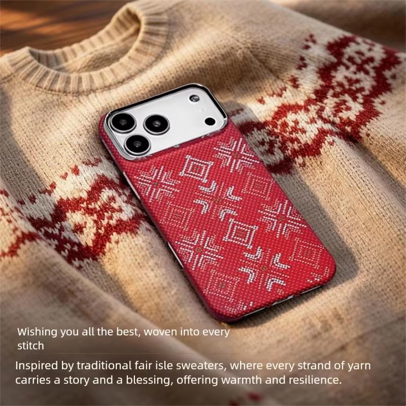 For Apple IPhone 17 Pro Ultra-Thin Kevlar Phone Case IPhone 17 Pro Max Protective Cover Aramid Fiber Magsafe Magnetic Phone