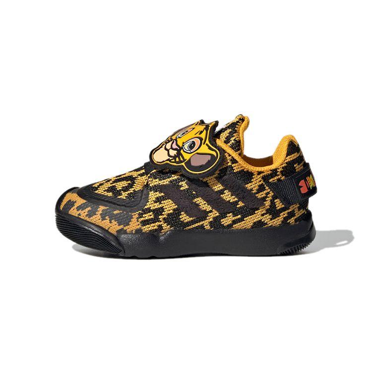 Adidas Disney X  Activeplay Simba Lion King Velcro Durable Breathable Low Top Walking Shoes Baby Shoes Black Yellow H02549