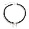 Vintage Bowknot Choker Beads Necklace Stylish Neck Jewelry Beads Statement Accessories
