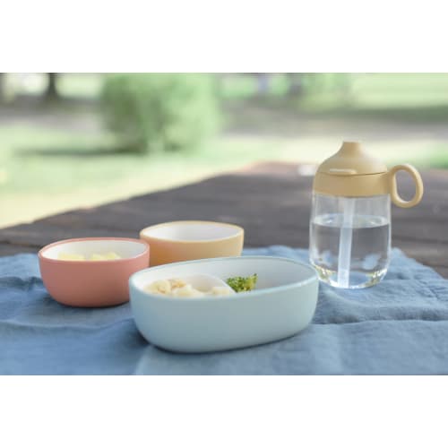 KINTO BONBO Lunch Bowl, 300ml, Blue-Gray, for Kids and Babies, Dishwasher Safe, Gift, Baby Shower Gift, 26446