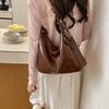 Glossy Faux Leather Hobo Bag for Women with Knotted Handle Soft Shoulder Bag for Everyday Use Casual Outings