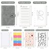 Budget Planner Volný retro kožený notebook Set Budget Binder Money Envelopes Měsíční plánovač