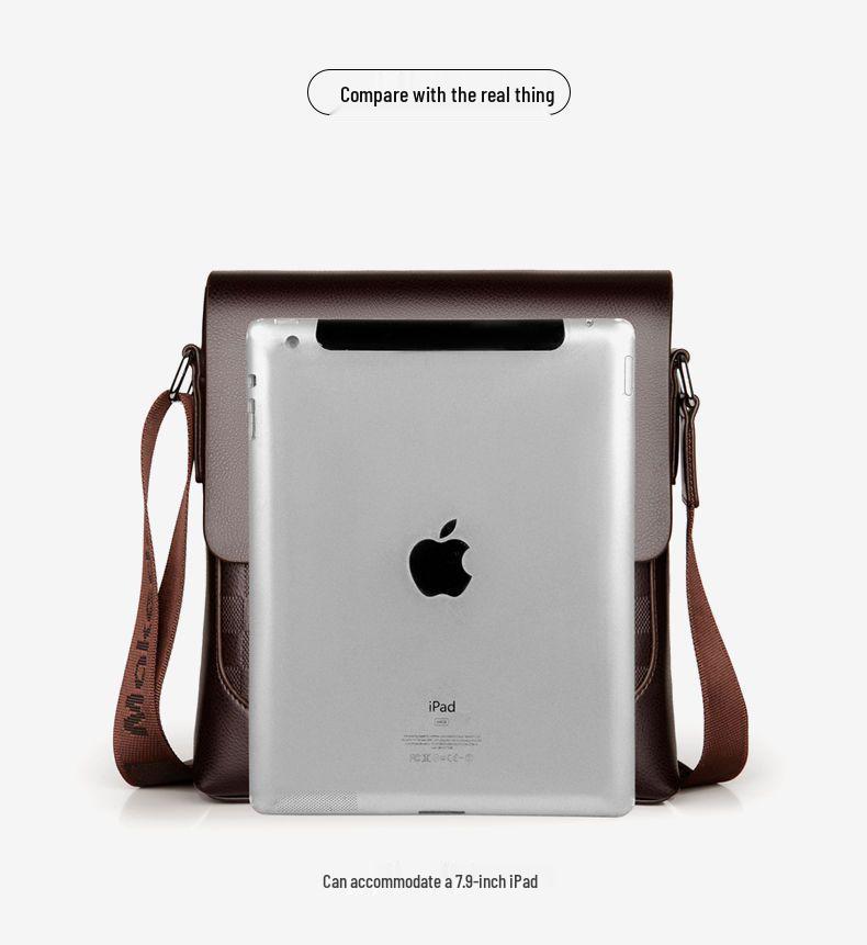 Men's High-End Vertical Crossbody Business Bag - Large Capacity Casual Messenger Briefcase