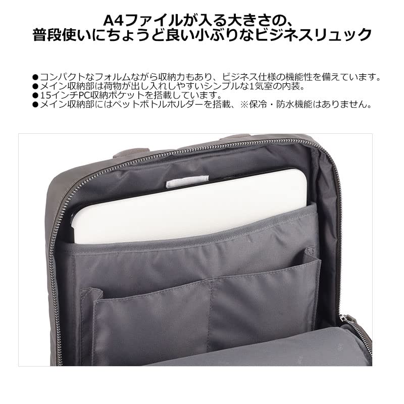 Slipham Business Kompatibilní s 15palcovým formátem A4 Slim 2way 11472 10582 Navy [Ace Gene] Dámský batoh, PC, úložiště, (Sustainer ver.)