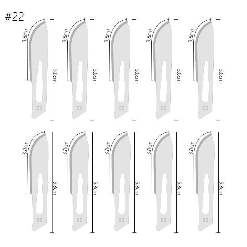 10pcs Knife Blades NO.10/11/12/15/18/20/21/22/23/24/25/60 Metal Engraving Repalce Blades DIY Wood Carving Fruit Sculpture Cutter