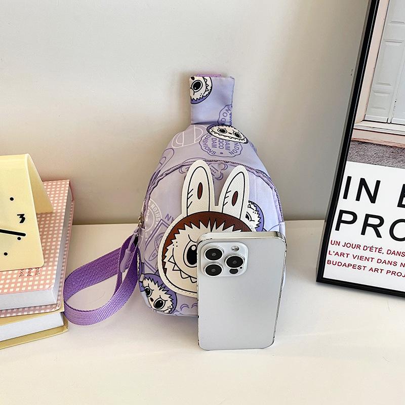 Labubu New Children's Fashion Breast Bag, Kindergarten Boys and Girls Lightweight Versatile Shoulder Messenger Bag KTY