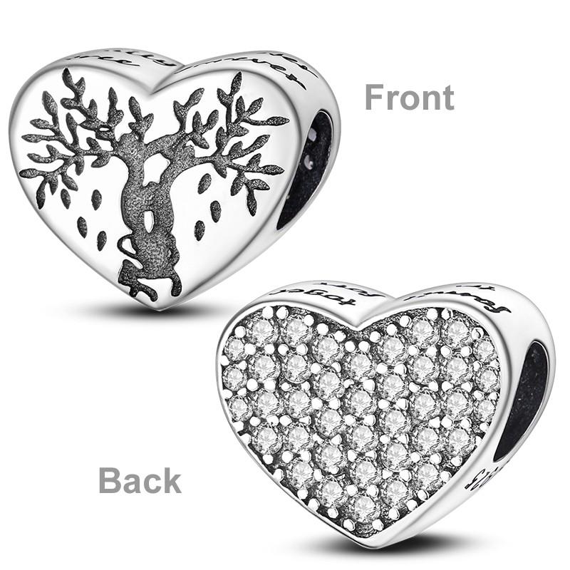 Copper Mother'S Gift Charm Bead Mom Love Happy Family Dangle Original Accessories Bracelets Necklace Diy Jewelry