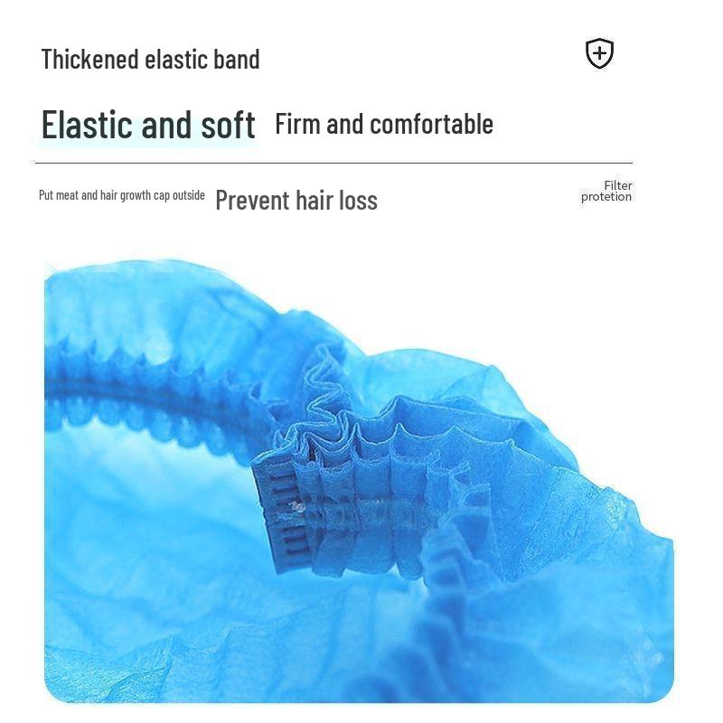 Thickened Disposable Medical Striped Cap for Doctors, Dentists, Nurses - Non-woven, Dustproof Head Cover for Kitchen and Food Use