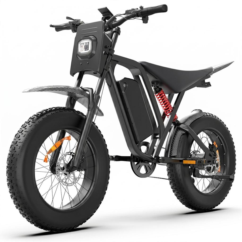 BLUVALL R700 Off-Road Electric Bike, 52V 25Ah Battery, Full Suspension,