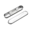 Caixa de Armazenamento Portátil de Aço Inoxidável para Talheres Porta-Escova de Dentes de Viagem Estojo Compacto Durável para Utensílios de Estudante com Tampa Segura