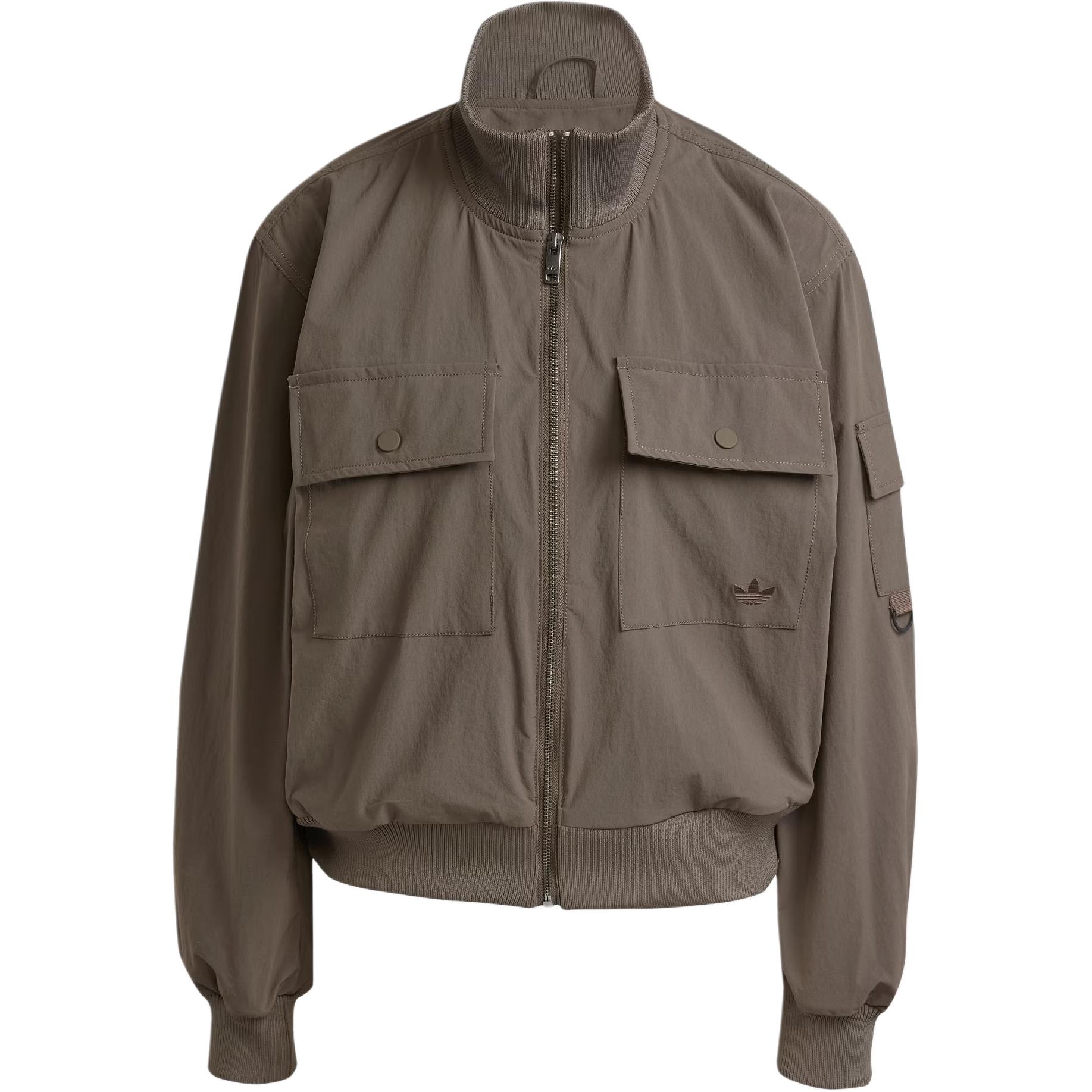 adidas Women s Premium Essentials Woven Jacket Shadow Olive JD4791 S