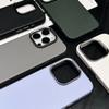 Simple high-grade solid color leather, suitable for iPhone16Pro max Apple 15 mobile phone case 12/13 soft case electroplating