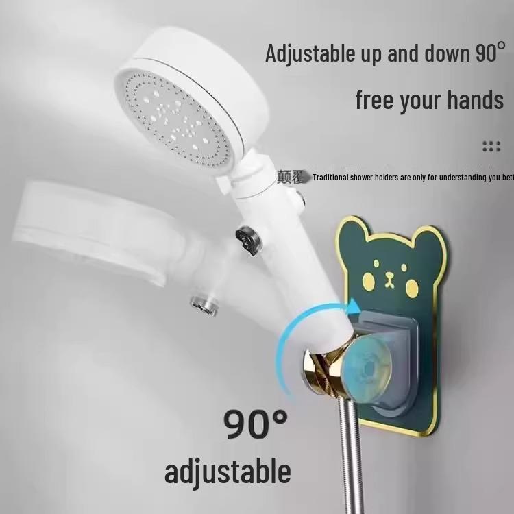 Newcomer Special: Adjustable Adhesive Cartoon Shower Head Holder
