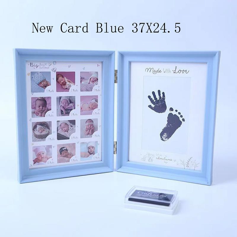 Book Style Baby Weekly Kids 12 Months Growing Handprints Footprints Photo Frame For Kids Good Gift Nice Decor Safe Use