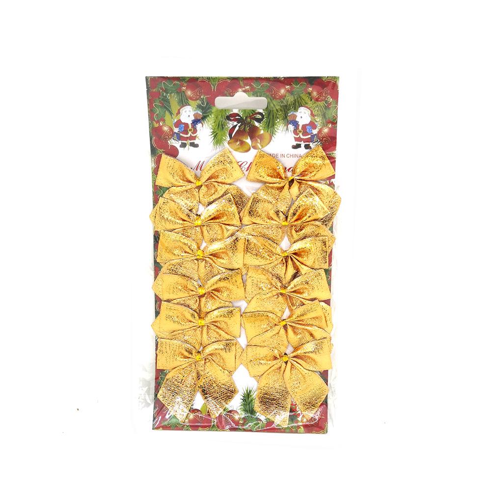Christmas Bows Ornaments - Pack of 12 Holiday Decorations & Gifts