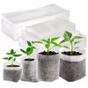 100PCS Biodegradable Non-woven Plant Grow Bag Nursery Seed Starter Pots for Home Garden Flowers Vegetables Gardening Accessories