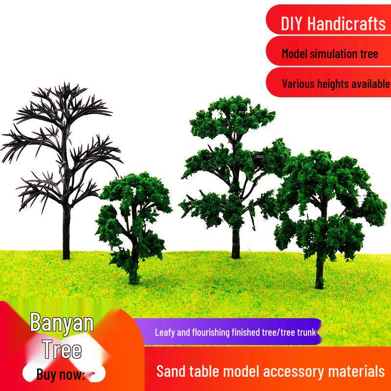 Banyan Tree DIY Sand Table Model: Green Trees for Scene Creation - Multiple Sizes Available