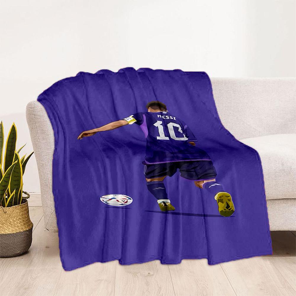 Messi's Legacy In Soccer Flannel Blanket-Soft and Suitable for Sofas,Beds,Offices,Travel,All Seasons,Great Gift for Holidays and Birthdays.