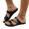 New One-character Slippers Women's Simple Sandals Flat-soled Beach Shoes
