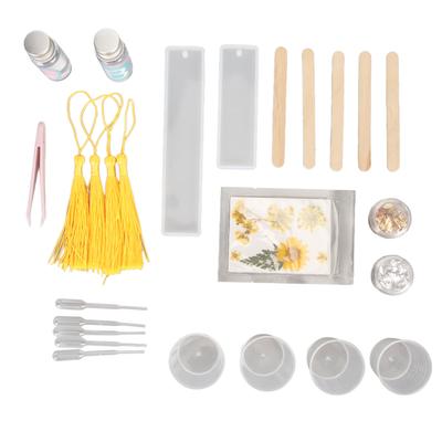Bookmark Resin Molds Tear Resistant Reusable Bookmark Mold Tassels Kit for DIY Handmade Decoration Yellow