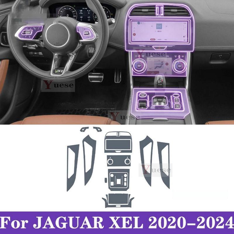 For Jaguar XEL -2024 Car Interior Center Console Transparent TPU Protective Film Anti-scratch Sticker