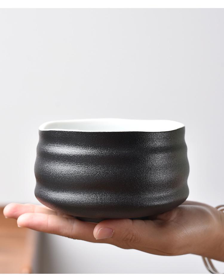 Japanese Matcha Tea Set: Ceramic Bowl, Chasen Stand, and Song Dynasty Style Tools