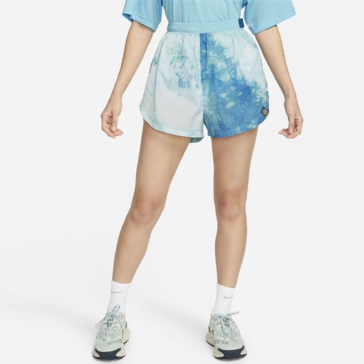 Nike Repel All Over Print Drawstring Shorts Women Shorts Blue DX1022-085