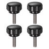 4 Stück 6mm gerändelter Griff ergonomischer Rändelknopf Industrieschrauben Ersatz Rundkopfgriff Handschraube langlebig