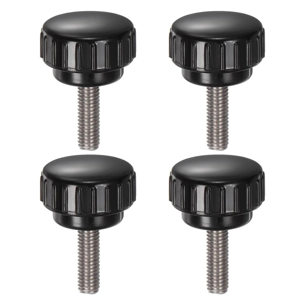 4 Stück 6mm gerändelter Griff ergonomischer Rändelknopf Industrieschrauben Ersatz Rundkopfgriff Handschraube langlebig