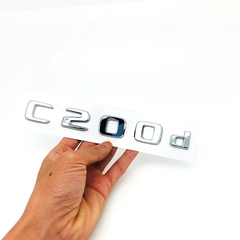 3D ABS Black C63 C43 C180 C220d C300 Logo Letters 4MATIC Badge Car Rear Star Sticker AMG Emblem For Mercedes Benz W205 C205 W206