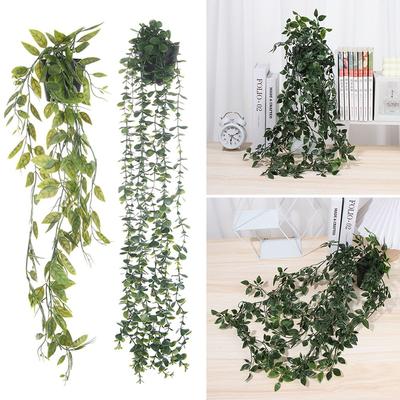 Touch Wall Hanging Home Decor Fake Foliage Artificial Ivy Leaves Eucalyptus Vine Garland Plants