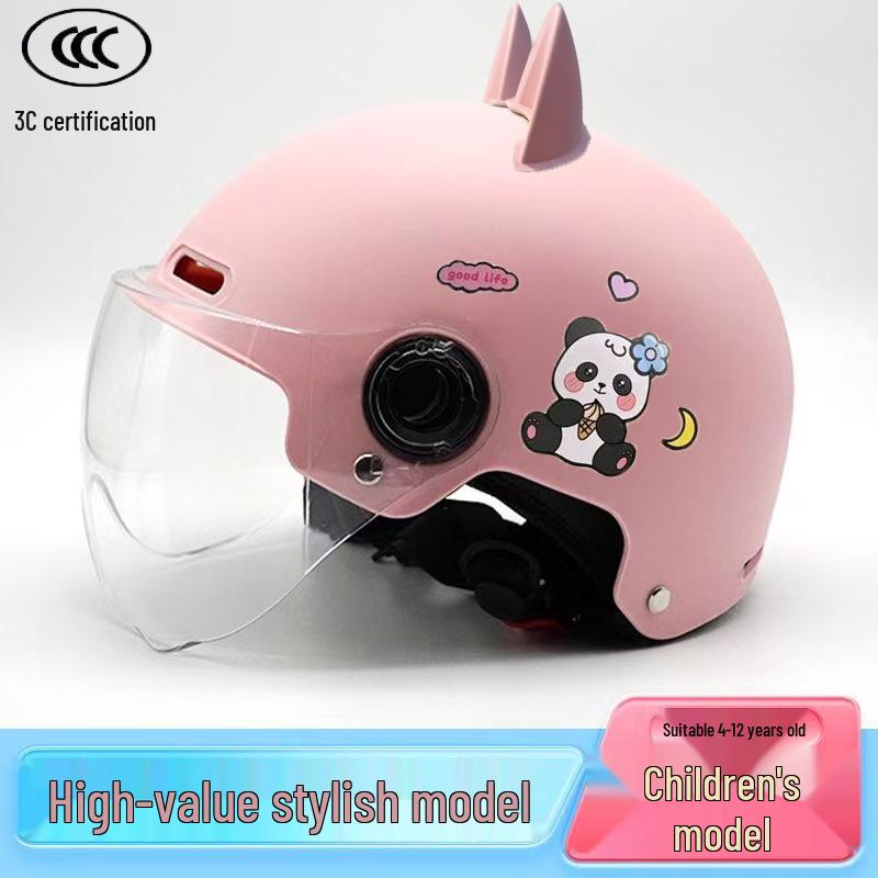3C Certified Kids' Electric Bike Helmet: Cute, Breathable, Lightweight, Sun-Protective for Boys & Girls