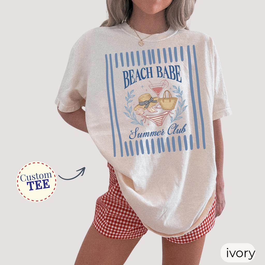 Coastal Grandma Shirt - Beach Babe Club Graphic Tee for Ocean Lovers & Summer Fun