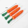 Factory New Design Cotton Rope Carrot Shape Dog Teeth Cleaning Squeaky Durable Interactive Chicken Flavor Chew Toys Indoor Fun