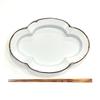 24to3 Plate, Side Plate, Irregular Shape Plate, Rusted White Matte Rim, Mokko Plate, Medium, White