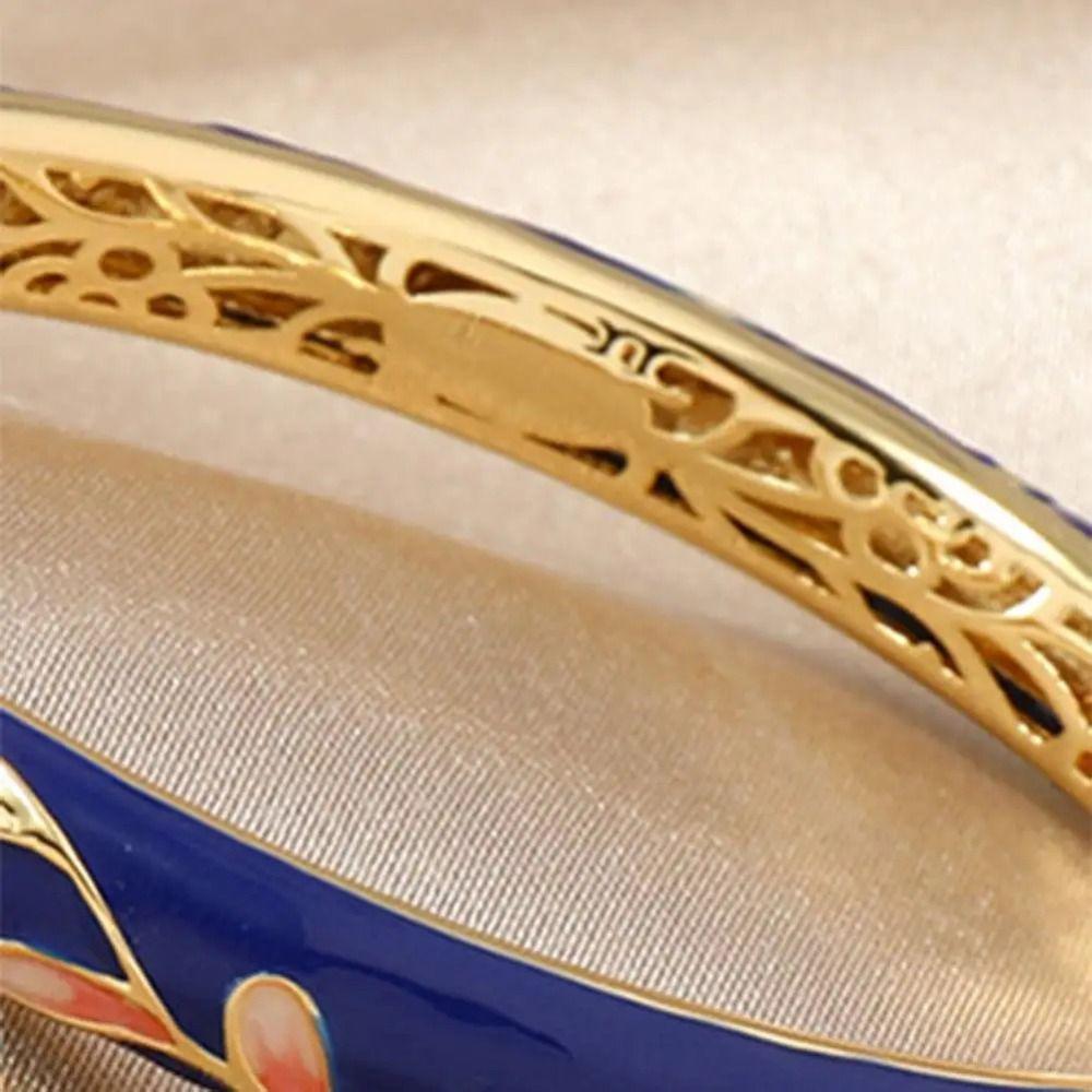 Tradiční Vintage Cloisonné Náramek Dvojitý Náramek Dámský Náramek na Ruku Šperky Dárky
