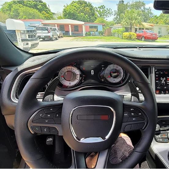 Steering Wheel Shift Paddle Extension Cover Compatible with Jeep Grand Cherokee 2014- Dodge Challenger Charger Durango RT and Scat Pack Extended