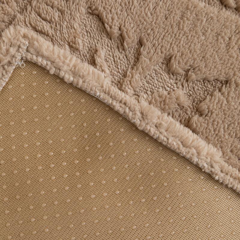 Retro High-End Straight Row Sofa Cushion Autumn And Winter Plush Leather Sofa Special Seat Cushion Fixed Non-Slip Cover Cover Cloth