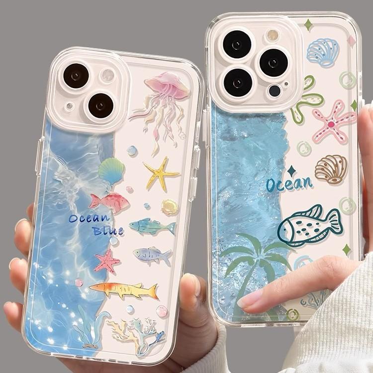 Underwater World for Apple 16 Mobile Phone Case Iphone15promax14plus13 All-inclusive 12 Anti-fingerprint