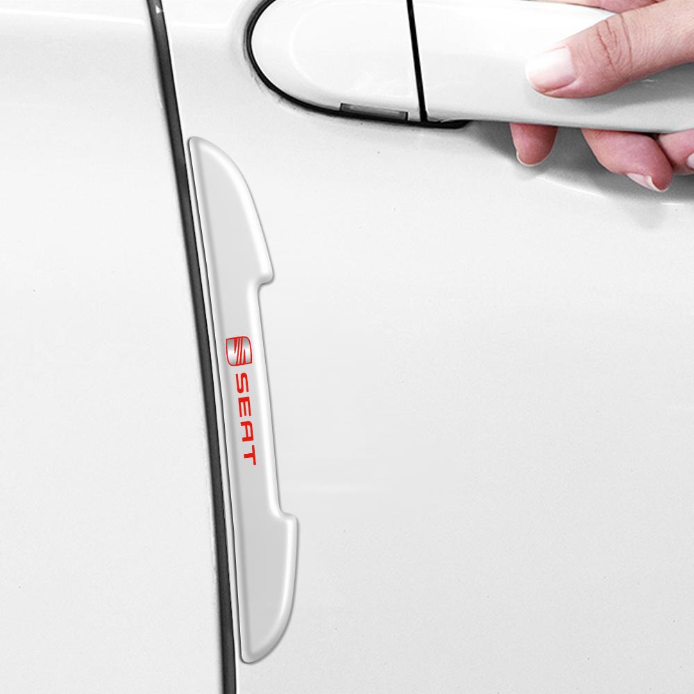 ydsh2 4Pcs Car Styling Auto Door Anti-Collision Scratch Protection Sticker For SEAT Leon Cupra Mk2 Mk3 5f Cupra FR Racing Arona Ateca